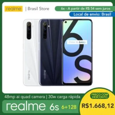 (ESTOQUE NO BRASIL) Smartphone Realme 6s 6gb 128gb | R$1713
