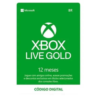 Xbox Live Gold 12 meses.