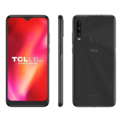 Smartphone tcl L10 lite Cinza Titânio Tela 6.22 Dual 4G 32GB + 2GB Ram Octa-Core Câmera Dupla + Capa e Película Originais