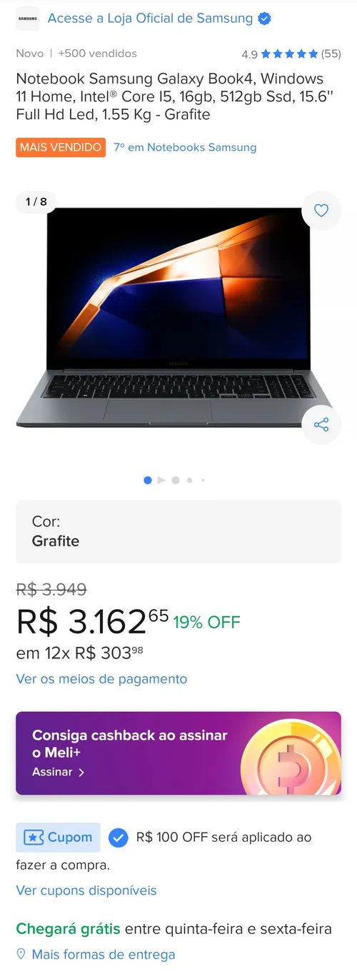 Imagem na descrição da promoção