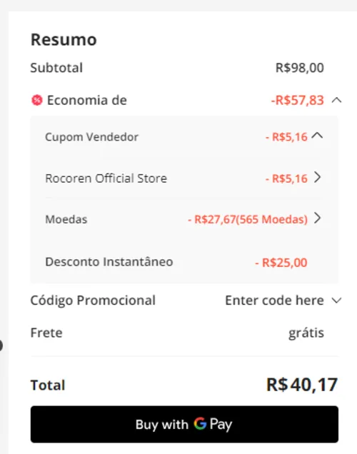 Imagem na descrição da promoção