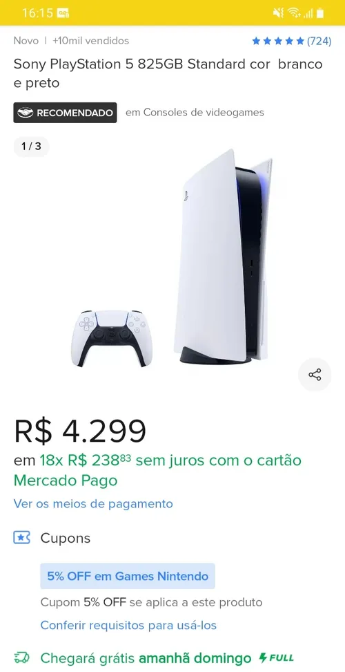 Imagem na descrição da promoção