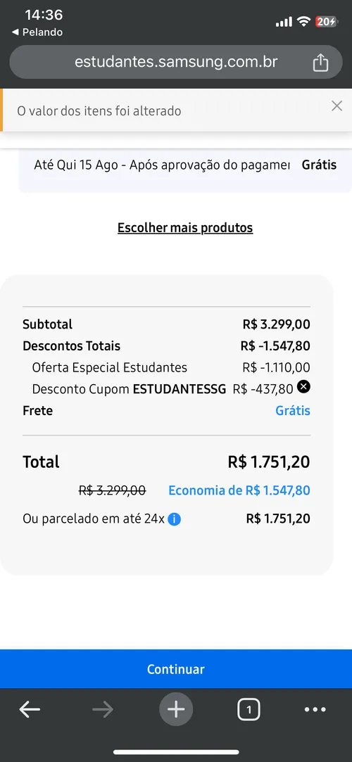 Imagen na descrição da promoção