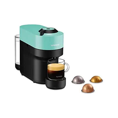 Nespresso Cafeteira Vertuo Pop ‎Verde Acqua 220V + R$150 em Capsulas 