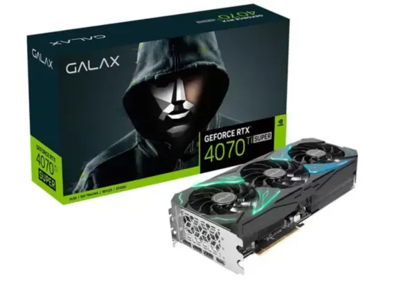 Placa de vídeo RTX 4070 Ti Super SG Galax NVIDIA GeForce, 16GB, GDDR6X, DLSS, Ray Tracing - 47UZM6MD6MER