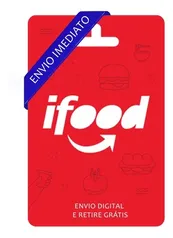 Cartão Ifood 10 Reais Gift Card Crédito no App Envio IMEDIATO