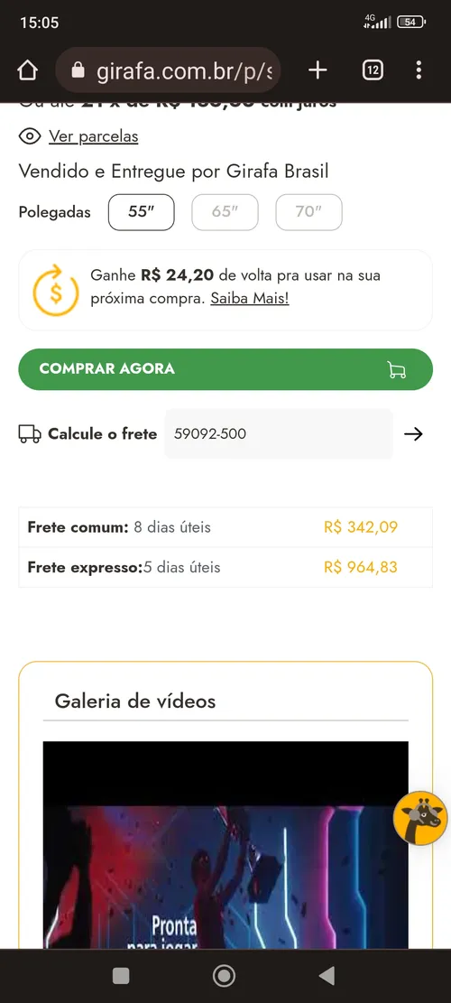 Imagen na descrição da promoção