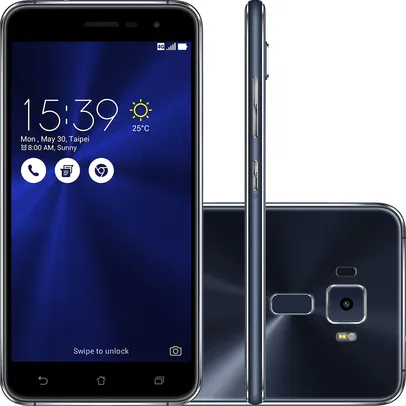 [AME SC R$314] Smartphone Asus Zenfone 3 Android 6.0 Tela 5.2 Snapdragon 16GB 4G Câm 16MP - Pt Saf