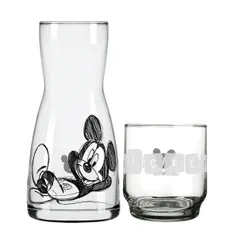 Conjunto Moringa e Copo em Vidro Nadir Disney Mickey Alegria 2 Peças - R$ 16,90