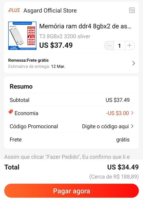 Imagem na descrição da promoção