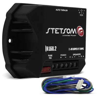 Módulo Amplificador Stetsom Iron Line IR160.2 160W RMS 2 Ohms 2 Canais Digital