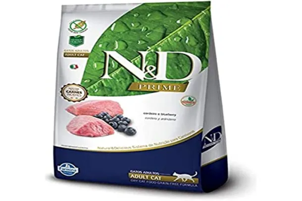 [R$ 258,44] Ração Farmina N&D Ancestral Grain para Gatos Adultos Sabor Cordeiro 7,5kg Farmina