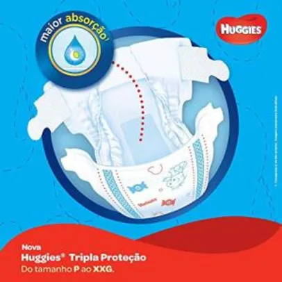 Huggies Fralda Tripla Proteção Hiper G, 78 Fraldas | R$40