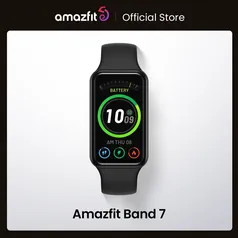 Amazfit Pulseira Inteligente Band 7, Versão Global, Tela Grande, AMOLED HD