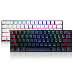 Royal Kludge RK61 bluetooth Wired Dual Mode 60% RGB Teclado mecânico para jogos - R$252