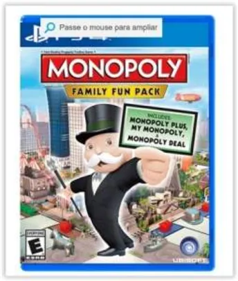 [Submarino] Game Monopoly: Family Fun Pack - PS4 por R$ 40