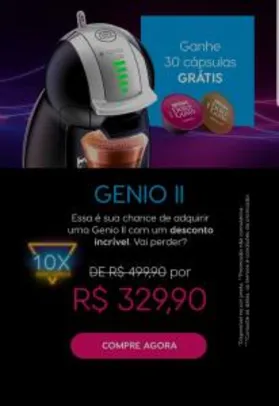 Genio II Automática Máquina de Café + 30 capsulas | R$ 330