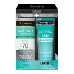 Protetor Solar Neutrogena + Gel de Limpeza Neutrogena