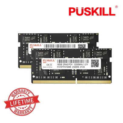 [ Taxa Inclusa ] Memória Ram Notebook DDR4 PUSKILL 32GB (2x16GB)  3200MHz