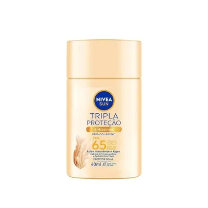 NIVEA SUN Protetor Solar Fluido Facial Tripla Proteção Antissinais FPS 65 40ml