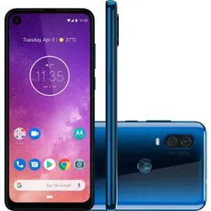 Smartphone Motorola One Vision 6.3", 128GB, Octa-Core, Câmera 48MP, Azul Safira - XT1970-1AZ