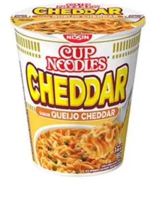 Cup Noodles Sabor Cheddar Nissin 69g | Mínimo 5 | R$2,69