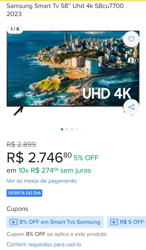 Imagem na descrição da promoção