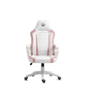 Cadeira Gamer Ninja Kage, Branco e Rosa