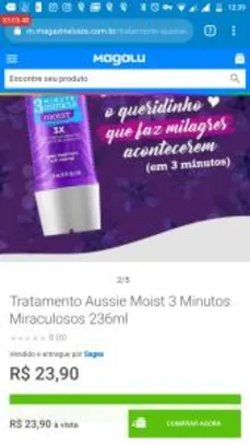 Tratamento Aussie Moist 3 Minutos Miraculosos 236ml | R$274