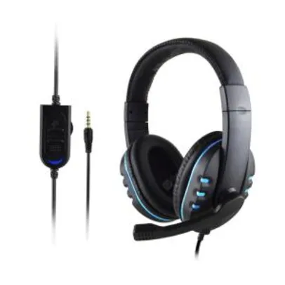 LEEHUR 3.5mm Gaming Headset Wired Earphone Headphones with Microphone for PC PS4 Xbox - Blue