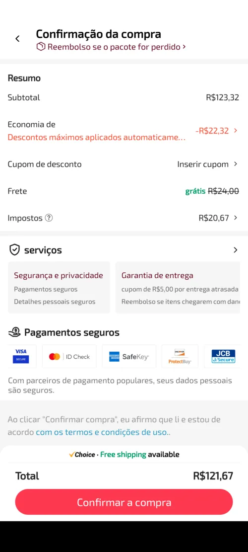 Imagem na descrição da promoção