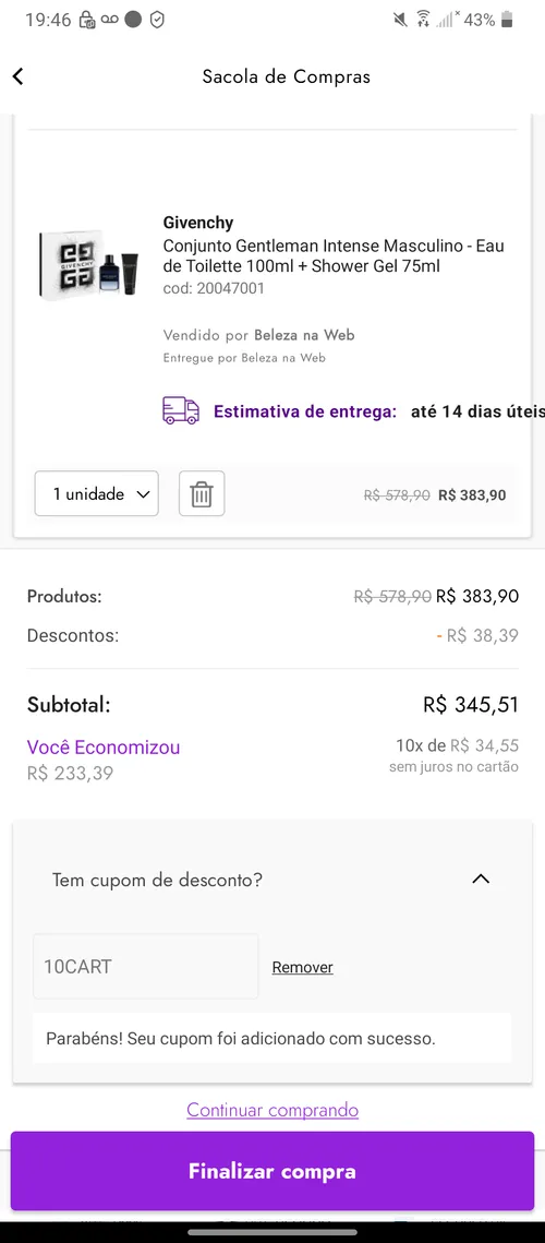 Imagem na descrição da promoção