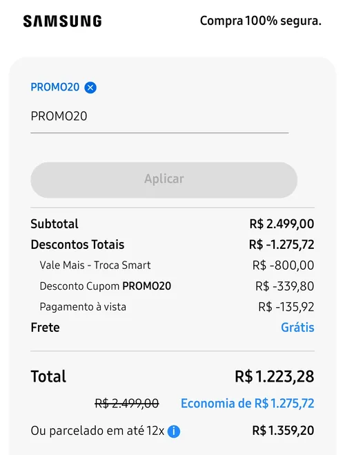 Imagem na descrição da promoção