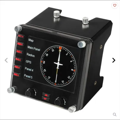 Painel de Instrumentos LCD, Logitech, para Simulacao de Voo, 945-000027