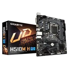 Placa Mãe Gigabyte LGA 1200 H510M H mATX (Intel 10ª e 11ª geração) | R$593