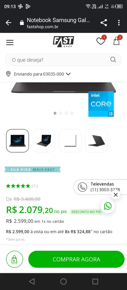 Imagem na descrição da promoção