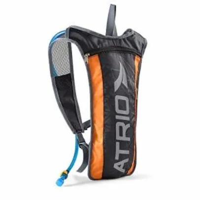 Mochila de Hidratação Preto/Laranja 2 Litros + Compartimento para objetos Atrio - BI134 - R$119