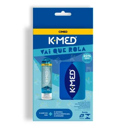 Kit K Med Lubrificante Ice 50g + K-Misinha Extralubrificada 8 Unidades 