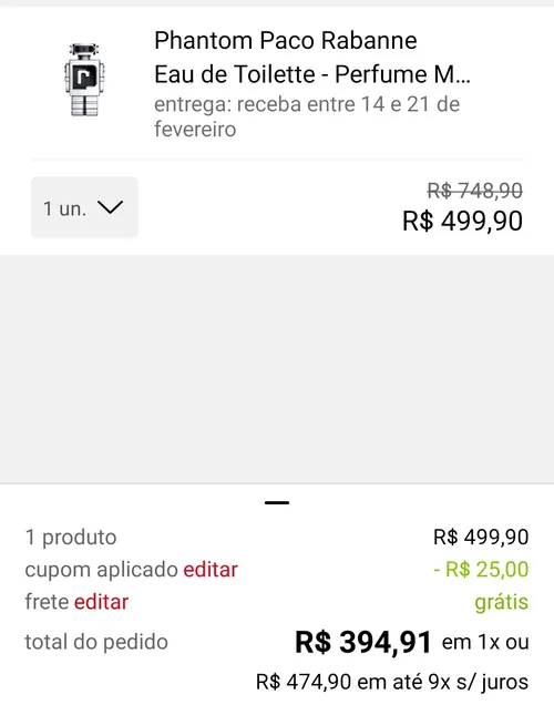 Imagem na descrição da promoção