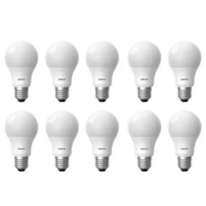 10 Lâmpadas de Led A40 7W 610 Lumens 5000K Base E27 Cor: Branca- Osram - R$ 70