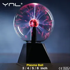 Bola de plasma cristal mágico toque lâmpada 220v