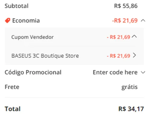 Imagem na descrição da promoção