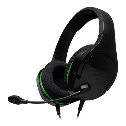 Headset Gamer HyperX CloudX Stinger Core, Drivers 40mm, Xbox One/Windows, Preto e Verde, HX-HSCSCX-B