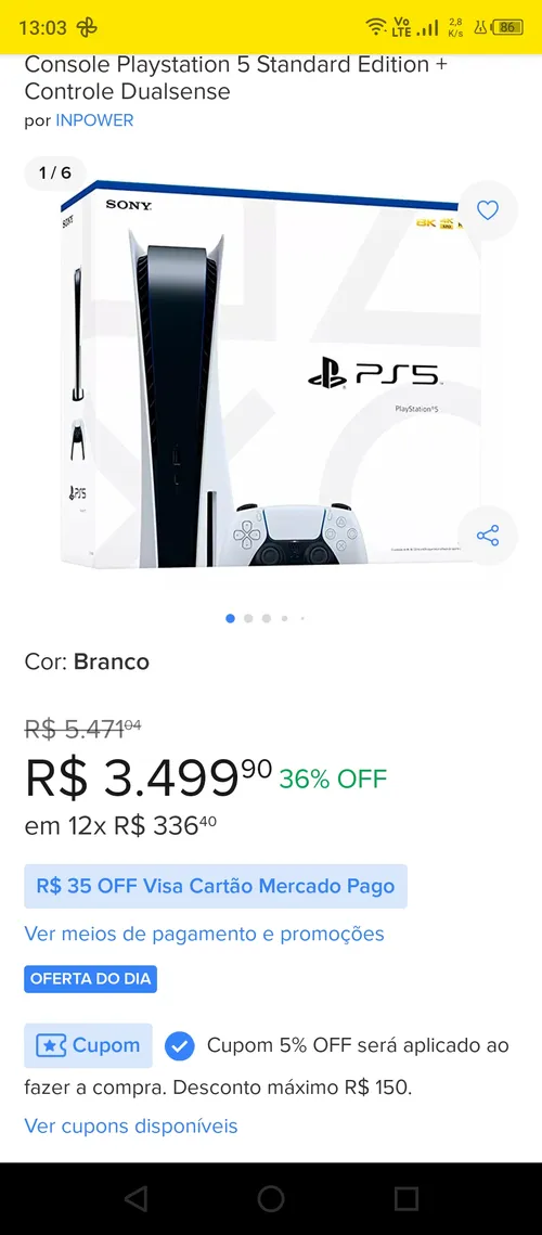 Imagem na descrição da promoção