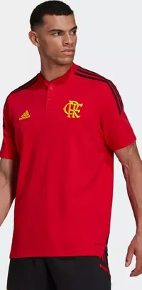 CAMISA FLAMENGO ADIDAS POLO TREINO COMISSÃO (P, M, GG) 