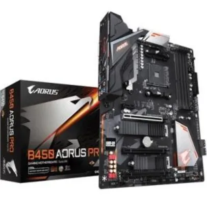 Placa-Mãe Gigabyte Aorus B450 Aorus Pro, AMD AM4, ATX, DDR4 | R$ 999