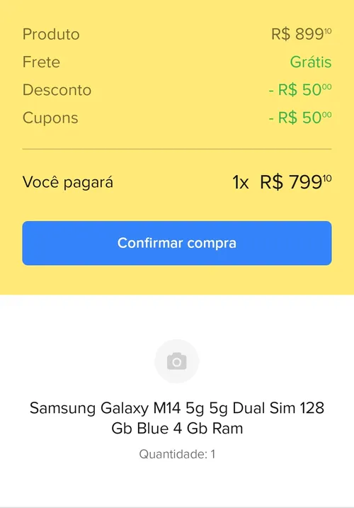 Imagem na descrição da promoção