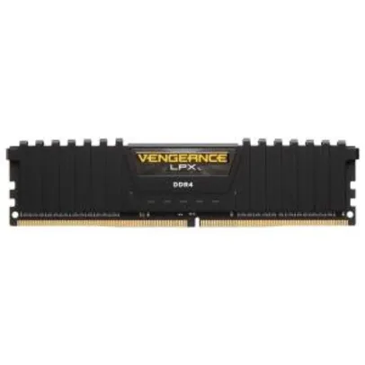 Memória Corsair Vengeance LPX 4GB 2400Mhz DDR4 CL14 Preto - CMK4GX4M1D2400C14 - R$ 300