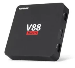 SMART TV EM CASA COM V88 Mars II Smart TV Box - R$ 76