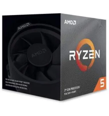 CPU AMD Ryzen 5 3600X, 3.8GHz (4.4GHz Max) AM4 95W 100-100000022BOX | R$1.599